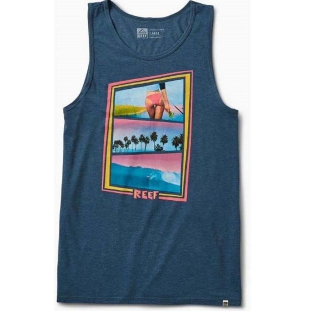 Reef Culture Graphic Tank Top Sz Med